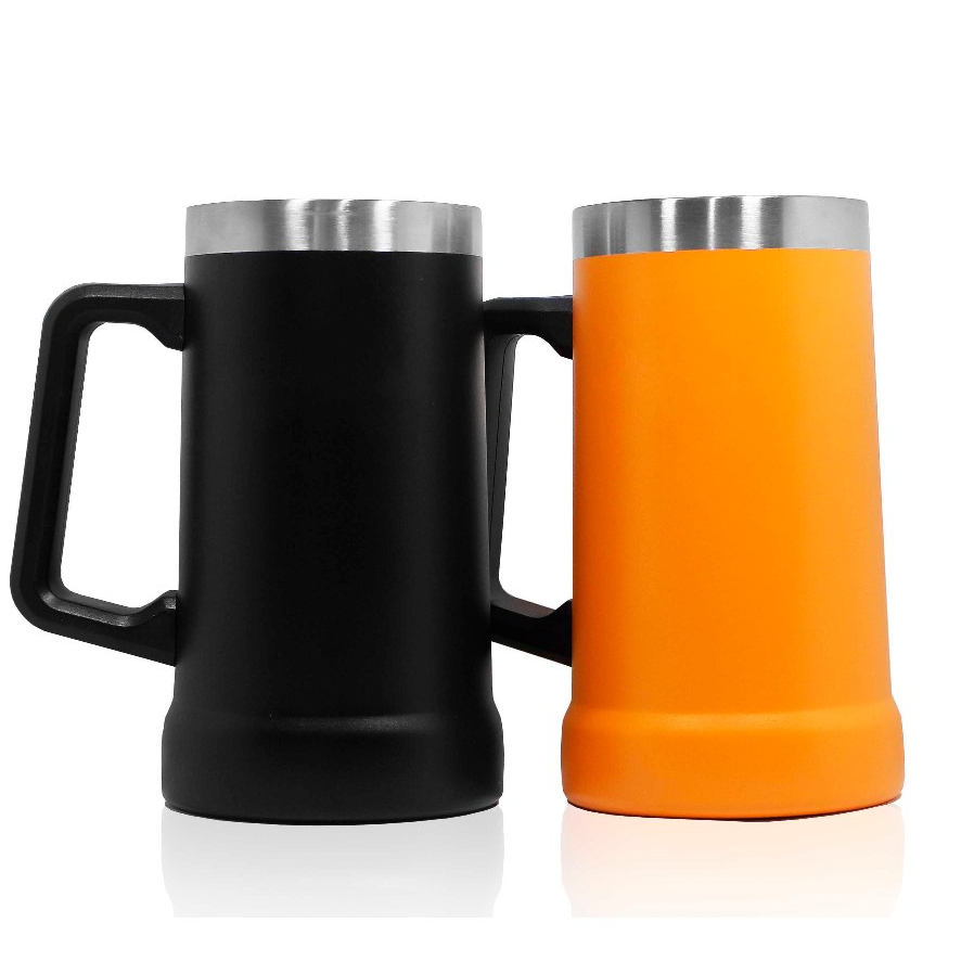 Caneca/Copo térmica de cerveja |0,709L /BEBIDAS QUENTES E FRIAS AÇO INOX