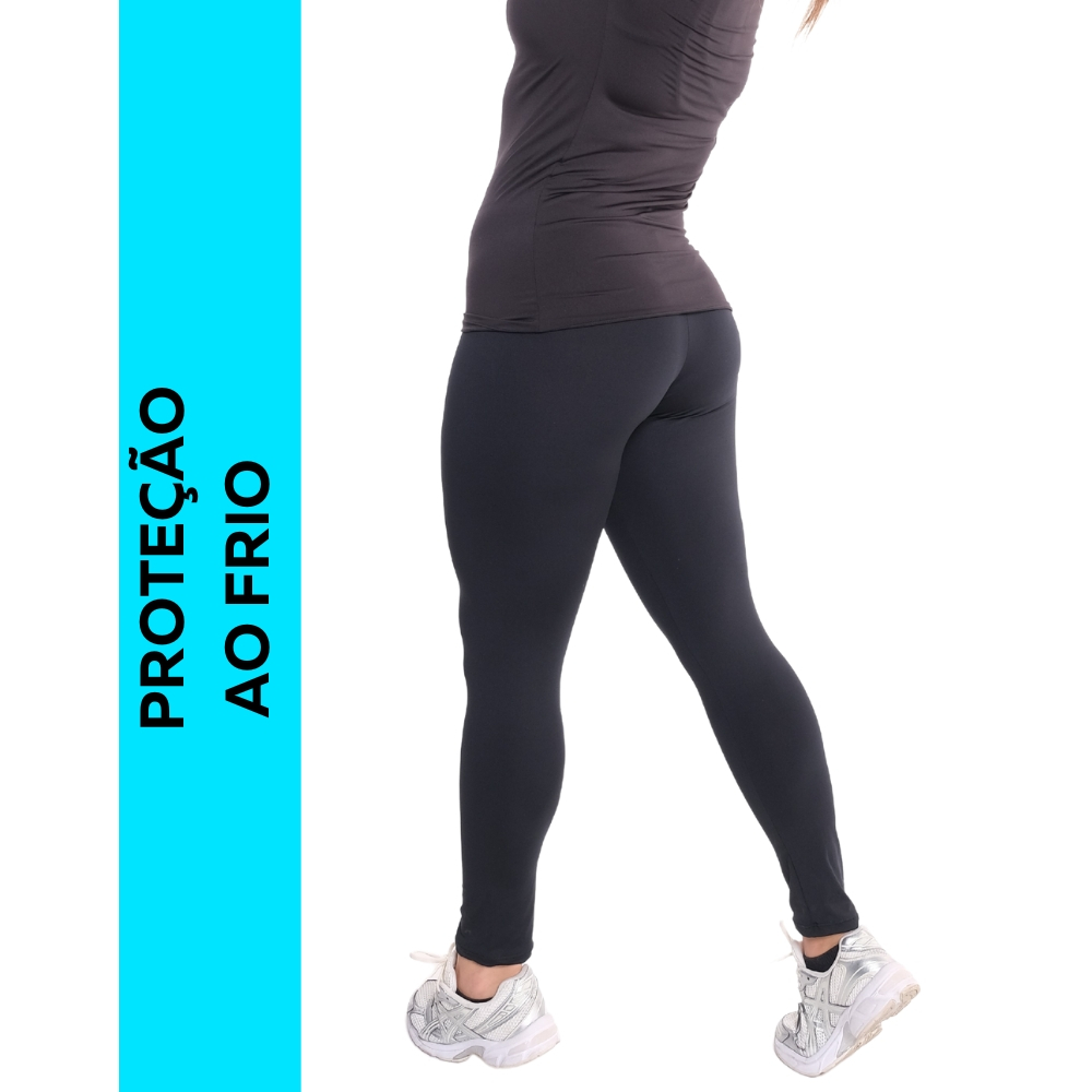 Calça Térmica Flanelada Segunda Pele Proteção ao Frio Intenso  Unissex Fitness Academia Snugg