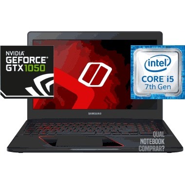 Notebook Gamer Samsung Odyssey, Intel core i5 7300HQ , 8GB RAM, HD 1TB, NVIDIA GeForce GTX 1050 com 4GB, tela 15.6" Full HD Led, Windows 10, NP800G5M-XT1BR