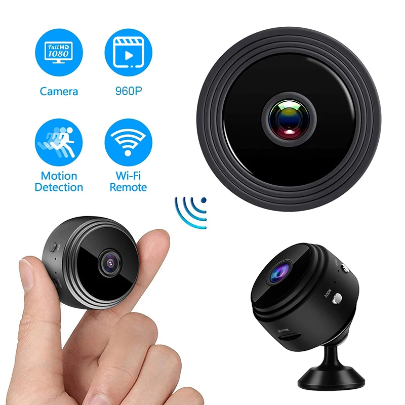 Mini Câmera de Vigilância Interna, A9, 960p HD, Sem Fio, WiFi, Sem Visão Noturna, Segurança, IP em Oferta na Shopee