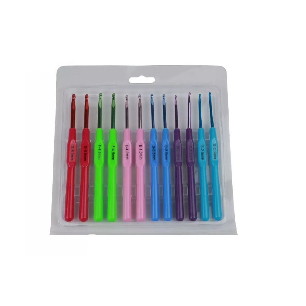 Agulhas De Croche Pacote Com 12 Unidade Cabo Plastico em Oferta na Shopee