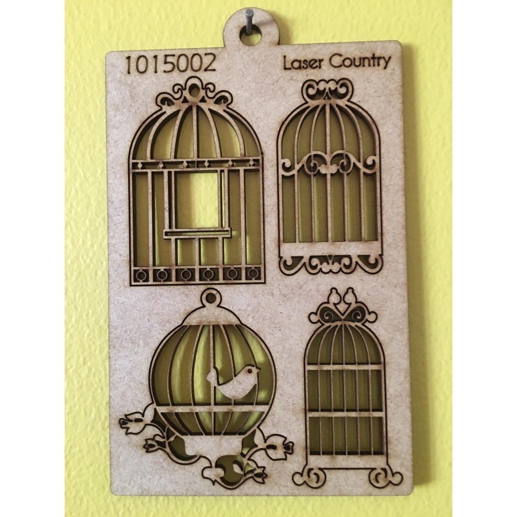 APLIQUE MDF - GAIOLINHAS -  2 UNIDADES - PLACA COM 15 X 10 CM - 1015002 - APLIQUE DESTACÁVEL