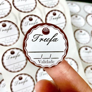 550 Etiquetas Adesivas para Trufas com data de validade Redondo 3 cm Adesivo para trufa, bombom em Oferta na Shopee