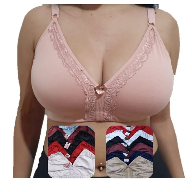 Kit 4 Sutian Tamanho Especial Plus Size Reforçado Sem Bojo Liso Sutiã Sutien Soutian Sutiãs 40 ao 56