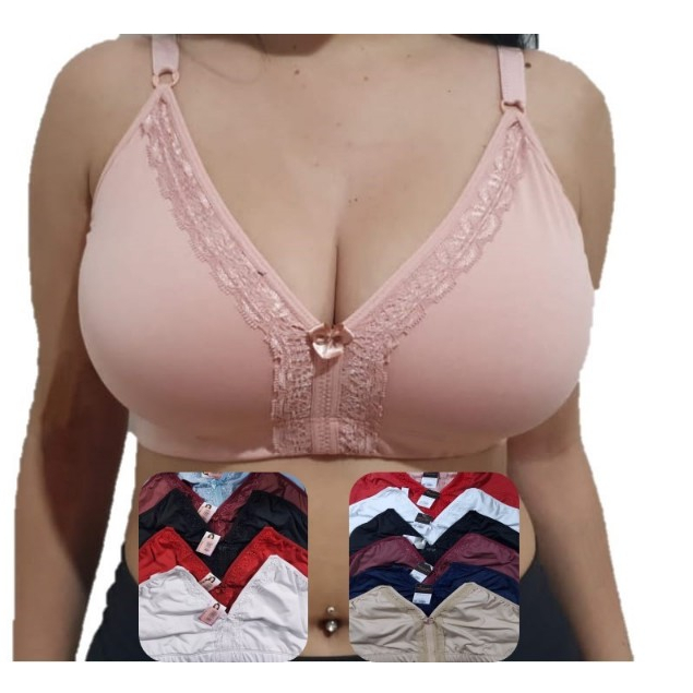 Kit 5 Sutian Tamanho Especial Plus Size Reforçado Sem Bojo Liso Sutiã Sutien Soutian Sutiãs 40 ao 56