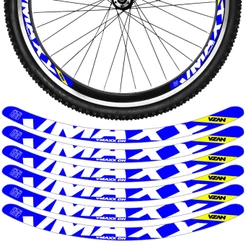 Kit 12 Adesivos Vmaxx Roda Bike Vzan 2023 Freio Vbrake Bicicleta Ciclismo Aro 24 26 29 Azul