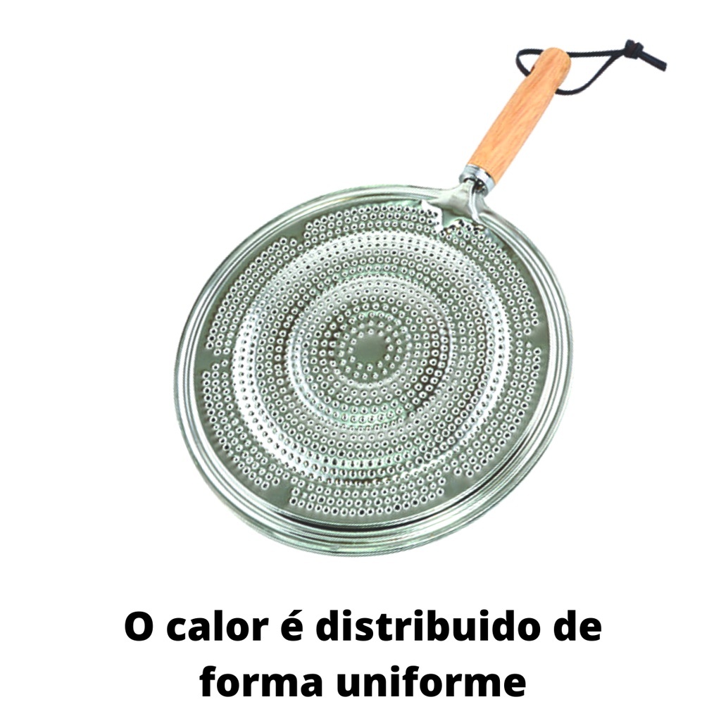 Chapa Banho Maria Chapex - Aço Carbono e Madeira - Uso em Fogão Convencional ou Indução