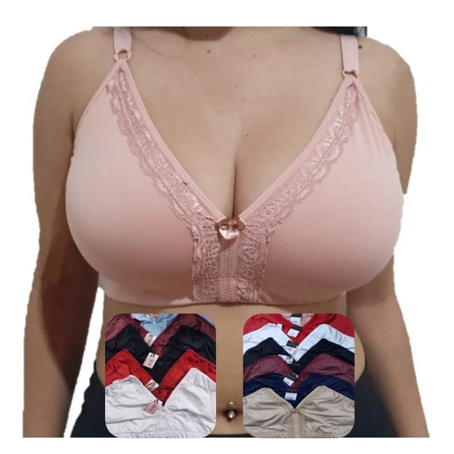 Kit 9 Sutian Tamanho Especial Plus Size Reforçado Sem Bojo Liso Sutiã Sutien Soutian Sutiãs 40 ao 56