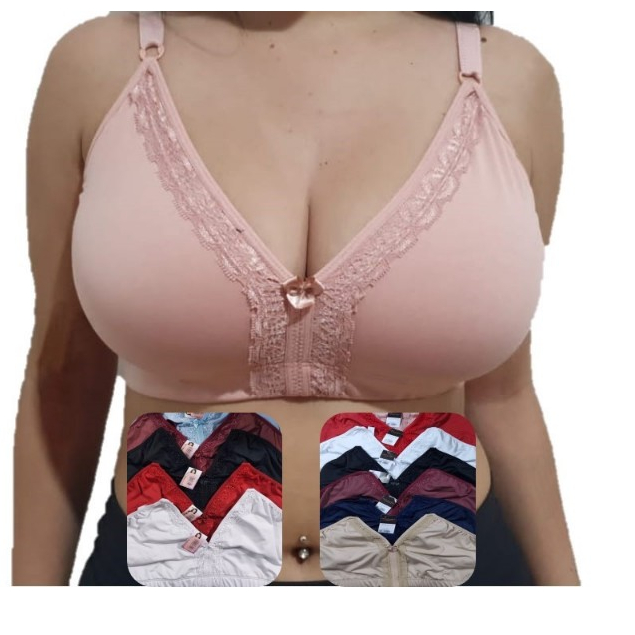 Kit 10 Sutian Tamanho Especial Plus Size Reforçado Sem Bojo Liso Sutiã Sutien Soutian Sutiãs 40 ao 56