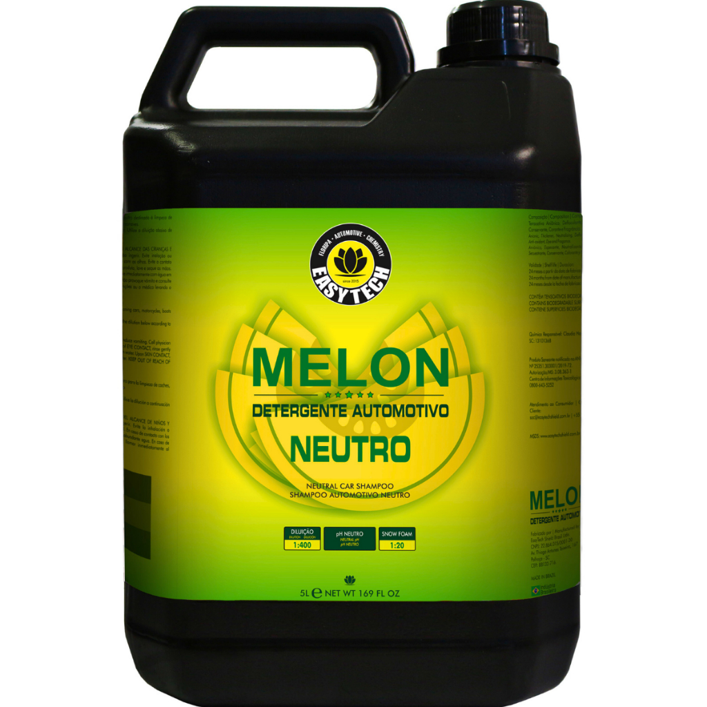 Detergente Automotivo Neutro Melon 5L Easytech Shampoo em Oferta na Shopee