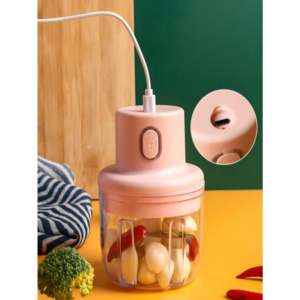 Mini Triturador Portátil Recarregável USB - Tritura Alimentos de Forma Rápida e Eficiente