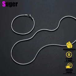Colar de corrente e Pulseira de osso de cobra de aço de titânio de alta qualidade de nicho simples para meninos, corrente simples versátil de marca moderna, corrente de clavícula feminina de hip-hop americano