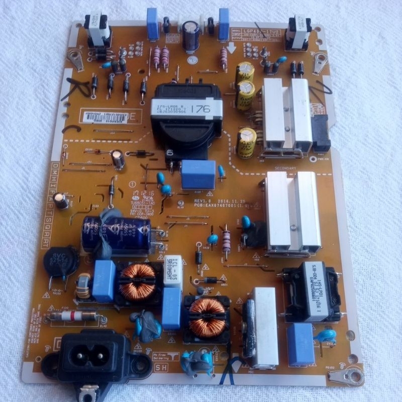 placa fonte tv lg 49uj6525 cod eax67467001(1.0)