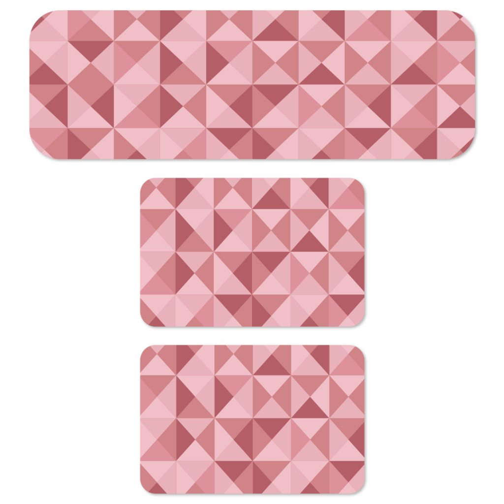 Kit de 3 Tapetes para Cozinha Geométrico Rosa em Oferta na Shopee