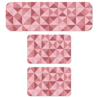 Kit de 3 Tapetes para Cozinha Geométrico Rosa em Oferta na Shopee