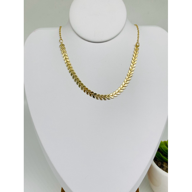 Colar Choker Folheado a Ouro 18K Escama Laminada