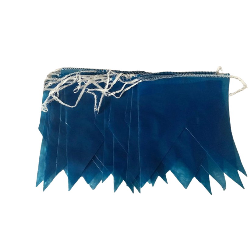 KIT COM 100 METROS BANDEIRINHA AZUL PARA FESTA JUNINA