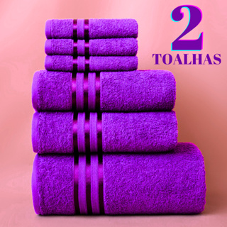 KIT 2 Toalhas - Banho e Rosto 100% algodão, banheiro soft em Oferta na Shopee