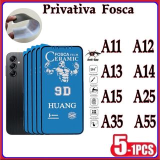 Película Privativa Fosca Anti-Spy Matte Cerâmica Hidrogel Samsung A11 A12 A13 A14 A15 A25…