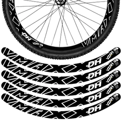 Kit 12 Adesivos Vmaxx Roda Bike Vzan Dh Freio a Disco Bicicleta Ciclismo Aro 26 29 Preto e Branco