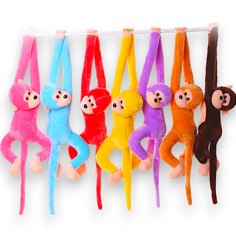 Macaco Pelúcia Braço Longo Macaquinho Pendurado Com Som e Luz em Oferta na Shopee
