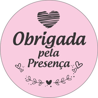 Etiqueta Adesiva Obrigada pela presença para Casamentos Chá de Bebe Cha de cozinha Aniversario 4,5cm
