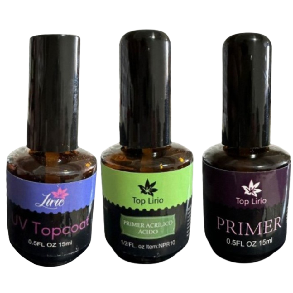 primer em gel lírio alongamento de unha de gel acrigel top coat primer liquido acid
