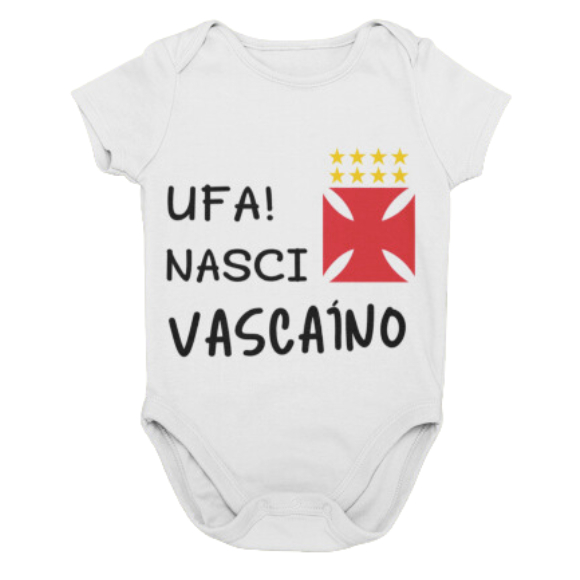 Body Bebê Personalizado Temático Time Vasco da Gama Vascaíno