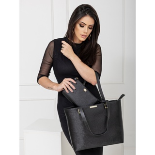 Bolsa Feminina Shopper Angike Grande Sacola de Ombro + Necessaire Feminina em Oferta na Shopee