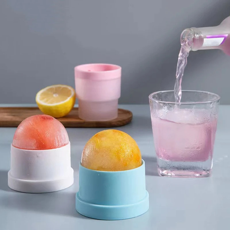 Forma De Gelo Esfera Bola Grande Silicone Redonda Whisky Molde Drink