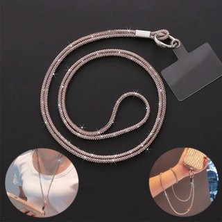 Cristal Rhinestone Telefone Corda Anti-perdida Lanyard, Luxo, Diamante Brilhante, Cabo Pendurado, Acessórios do telefone em Oferta na Shopee