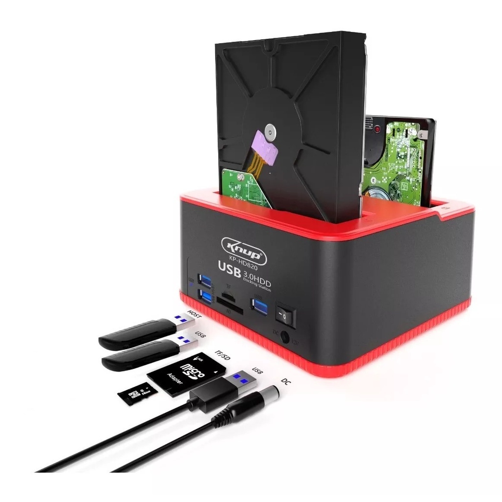 Dock Station Hd Sata USB 3.0 Knup Pc Notebook Hdd Sata 3.5 E 2.5