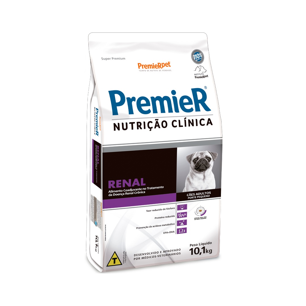 Ração Premier Nutrição Clínica Renal para Cães Adultos de Porte Pequeno 10KG