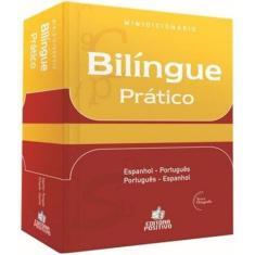 Mini Dicionário de Espanhol 17 x 12 x 3,3cm 26000 verbetes Bilíngue Prático Editora Positivo
