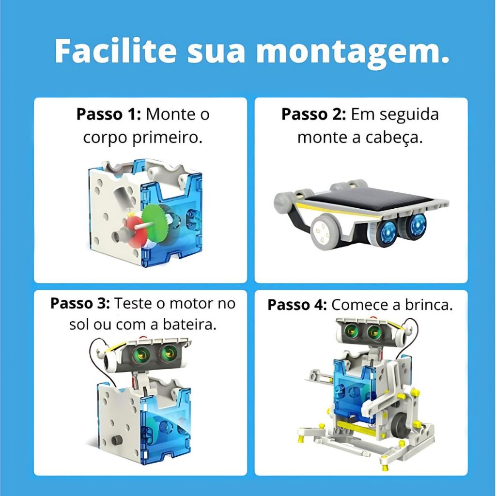 Kit Robótica Educacional 13 Em 1 Energia Solar Brinquedo Infantil — imagem 2 de 2