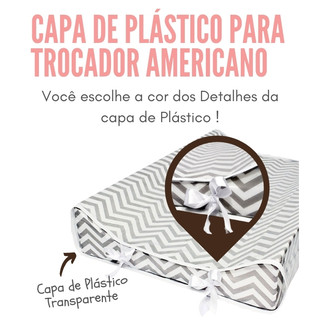 Capa plástica para trocador americano em Oferta na Shopee