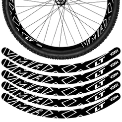 Kit 12 Adesivos Vmaxx Roda Bike Vzan Lt Freio a Disco Bicicleta Ciclismo Aro 26 29 Preto