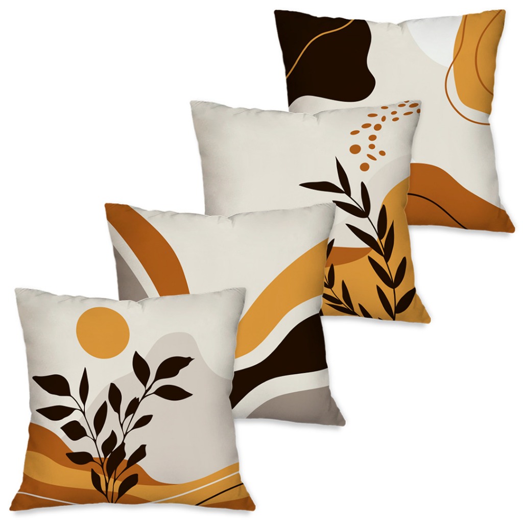 Kit com 4 Capas para Almofadas Decorativas 45x45 Abstrato Marrocos