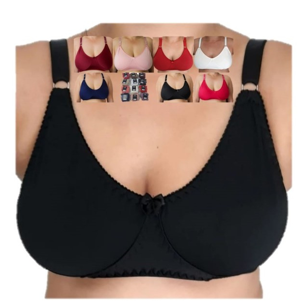 Kit 8 Sutian Sutiãs Plus Size Sutien Liso Reforçado Sem Bojo Lycra Sutiã Duplo Tecido Envio Rapido