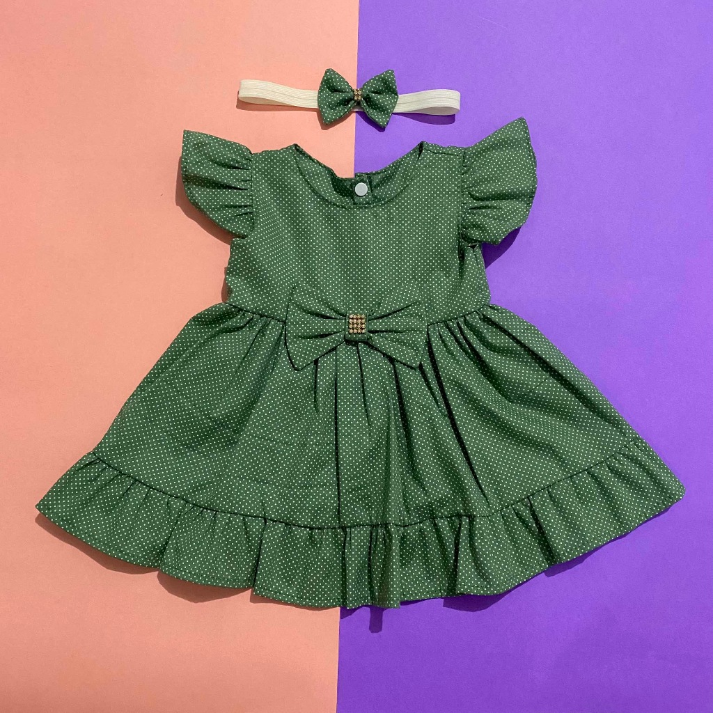Vestido bebe menina roupa de bebê recem nascido 0 a 9 meses 100% algodão em Oferta na Shopee