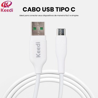 Cabo USB 3.0A Carregamento Rápido Tipo C V8 Iphone Keedi