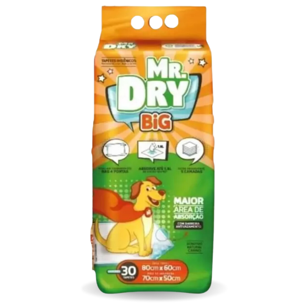 Tapete Higiênico Mr Dry Big 80x60 - 30 Unidades em Oferta na Shopee