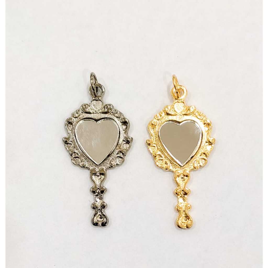 Pingente espelho de coração em Oferta na Shopee