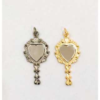 Pingente espelho de coração em Oferta na Shopee