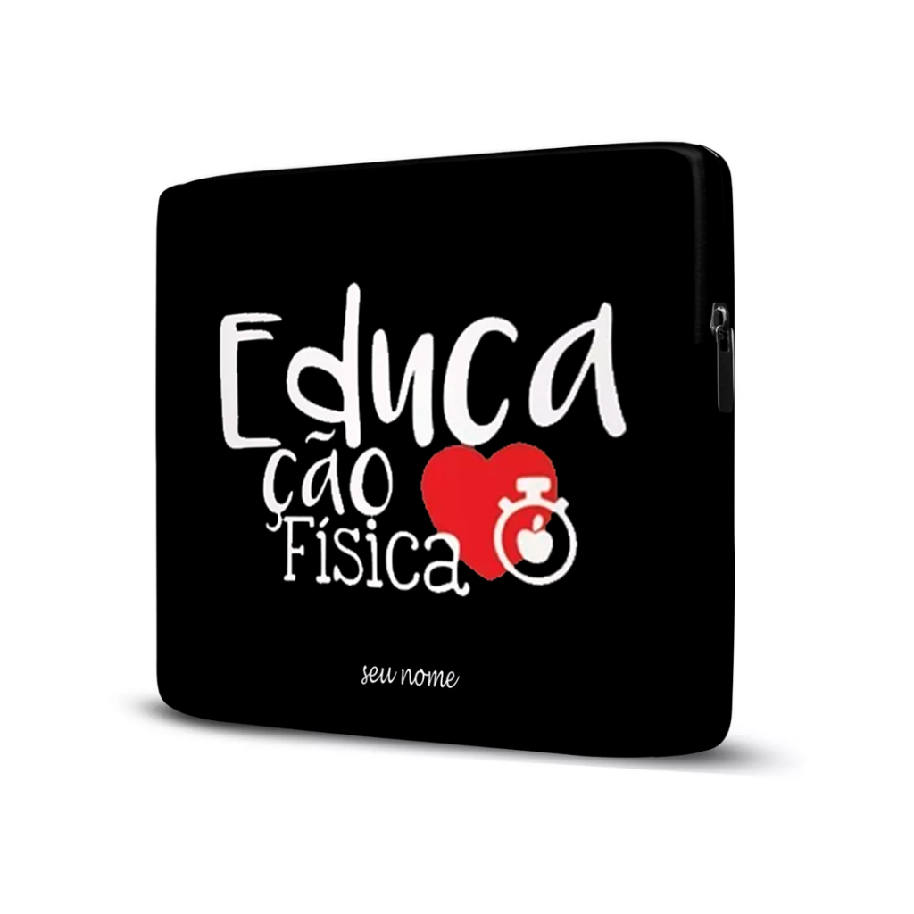Capa Pasta Case Maleta para Notebook 17/15.6/14/12 Educação Fisica com Nome