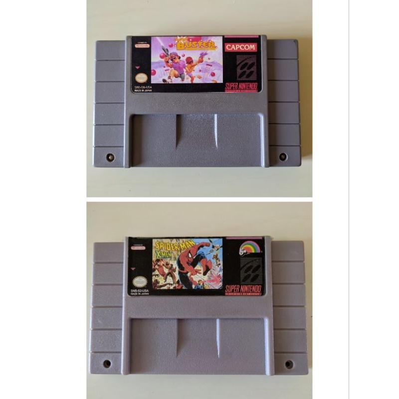 Spider-man X-Men Arcade's Revenge Super Nintendo + Super Buster Bros Snes Super Pang