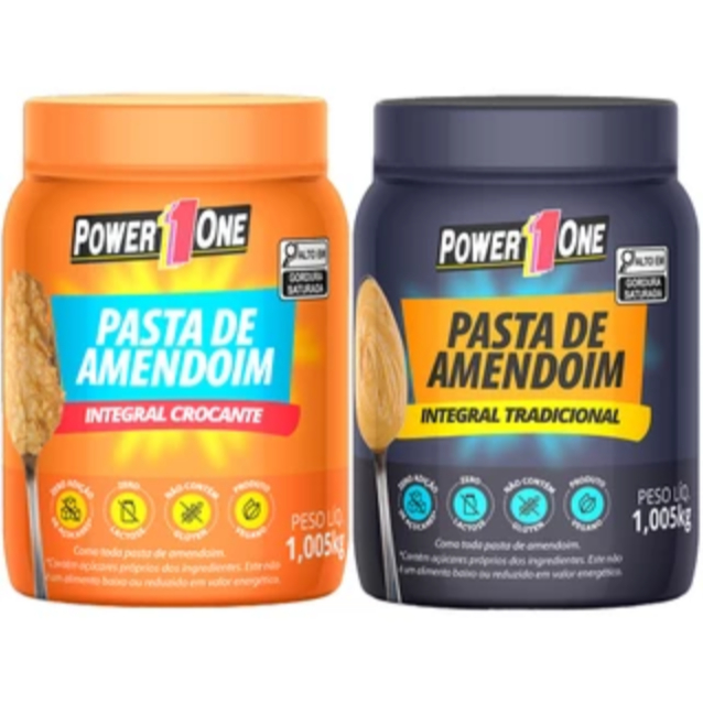 Pasta De Amendoim Tradicional ou Crocante 1kg - Power One