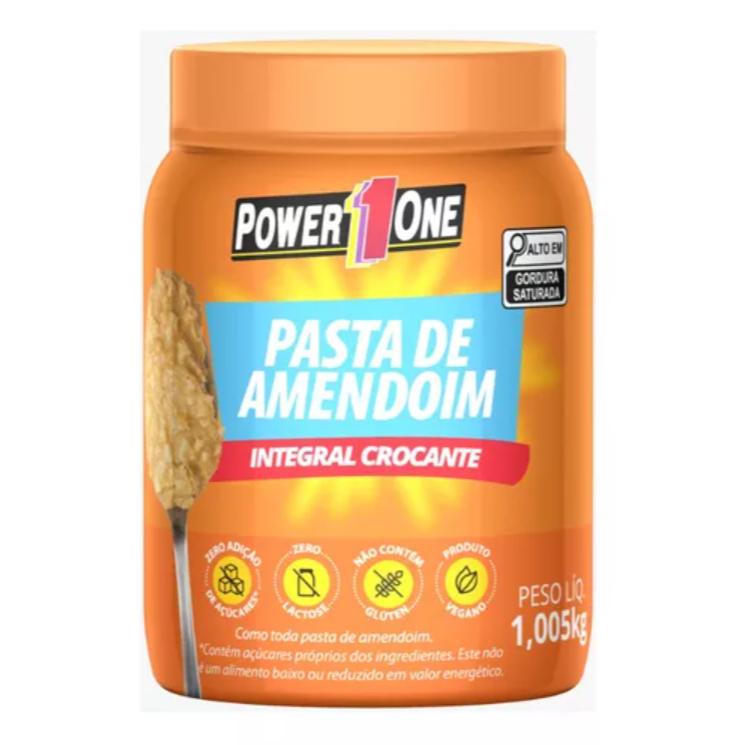 Pasta de Amendoim Crocante 1kg - Power One