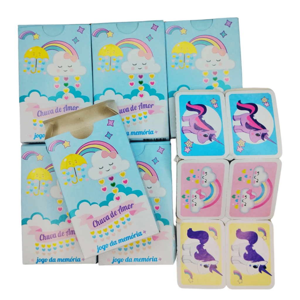 Detalhes do Kit 20  Jogo Da Memoria Chuve de Amor Infantil P/ Kit Festa Aniversario Prenda Quermesse novo