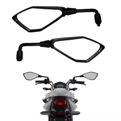 Par Retrovisor kawasaki Z400 Haste Longa 90 Graus Rosca Yamaha Fazer Ybr Lander Crosser
